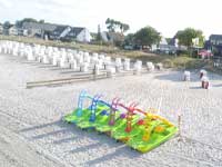 Haffkrug Hundestrand Ostsee Tretboot und Strandkorb Vermietung Maximilian Hering